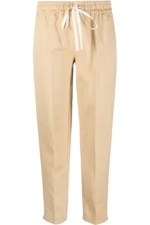 Twin-Set Drawstring-waist logo-plaque trousers