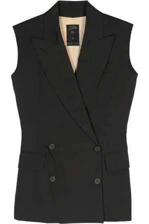 Jean Paul Gaultier 1980s pinstriped double-breasted waistcoat