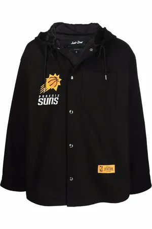JUST DON Rear logo-print hooded jacket