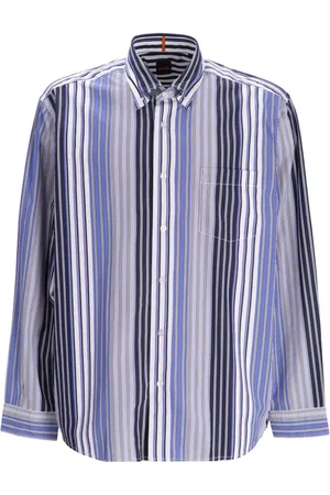 HUGO BOSS Lambey striped cotton shirt