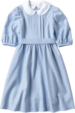 Familiar Floral-embroidered belted dress