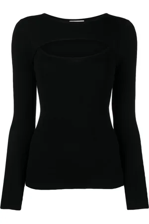 Allude Cut-out fine-ribbed jumper