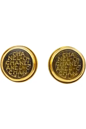 CHANEL 1999 logo-engraved earrings