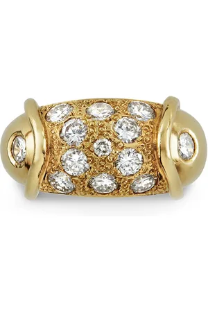 Pragnell 1941-1960 18kt yellow Retro diamond cocktail ring