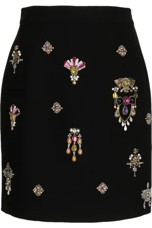 Zuhair Murad Jewel-embellished silk miniskirt