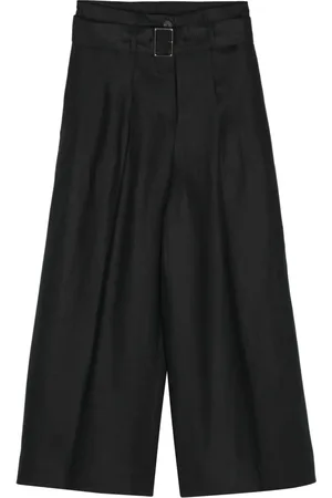 PESERICO SIGN Cropped linen palazzo pants