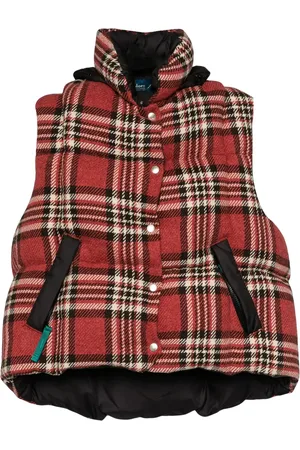 Kolor Checked puffer down gilet