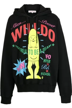 WALTER VAN BEIRENDONCK Slogan-print long-sleeve hoodie