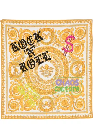 VERSACE 2010s baroque-print scarf