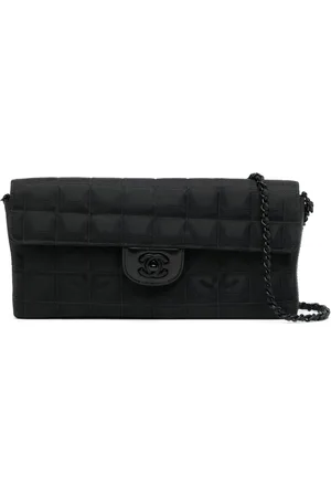 CHANEL 2000-2001 New Travel line Choco Bar East West shoulder bag