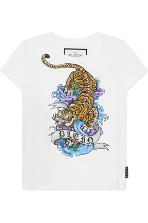 Philipp Plein Tattoo-print cotton T-shirt