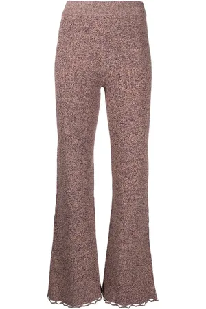 ULLA JOHNSON Knitted flared trousers