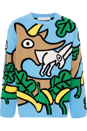 WALTER VAN BEIRENDONCK Wisdom intarsia-knit wool jumper