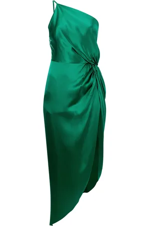 Michelle Mason Knot-detail one-shoulder dress