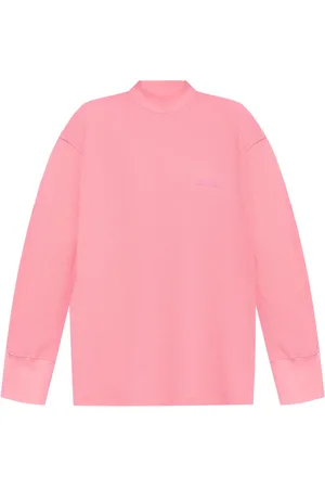 The Attico Logo-appliqué waffle sweatshirt