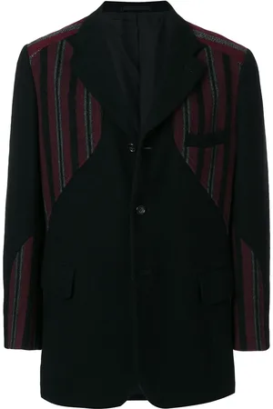 Comme des Garçons Striped-panel blazer