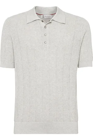 Brunello Cucinelli Knitted cotton polo shirt