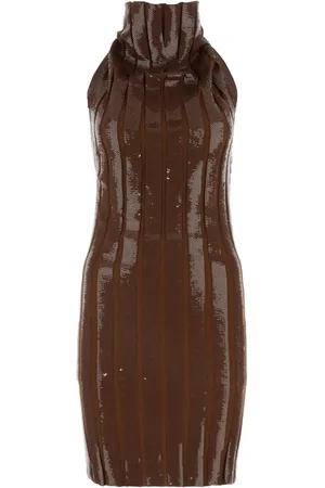 Fendi Sequin-embellished wool mini dress