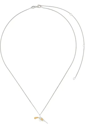 TRUE ROCKS Two-tone pistol pendant necklace