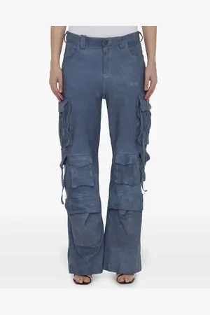 SALVATORE SANTORO Leather cargo trousers