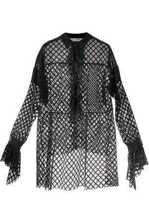 Serafini High low netted blouse