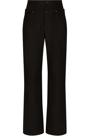 Dolce & Gabbana Logo-patch wide-leg trousers