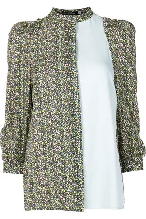 Gloria Coelho Floral-print long-sleeved blouse