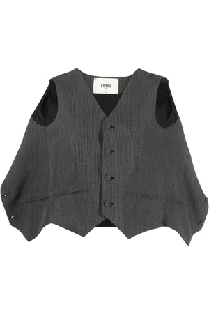 Fendi Deconstructed pinstripe wool waistcoat