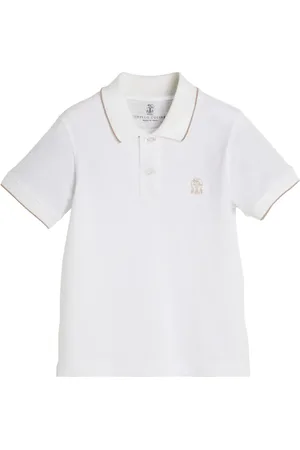 Brunello Cucinelli Heraldic logo-embroidered polo shirt