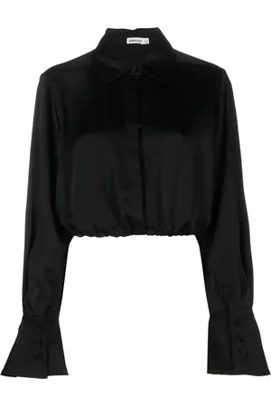 Simkhai Cropped satin shirt