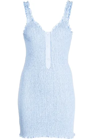 Alexander Wang Smocked cotton mini dress