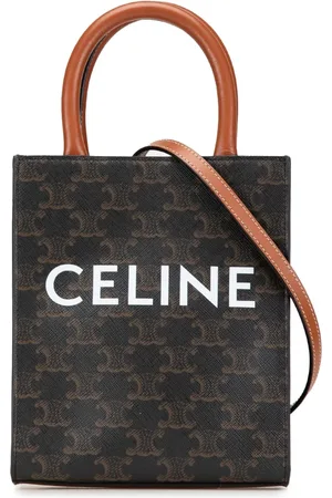 Céline 2020 Mini Triomphe Coated Canvas Vertical Cabas satchel