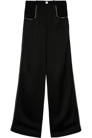 Sonia by Sonia Rykiel Crystal-embellished wide-leg trousers