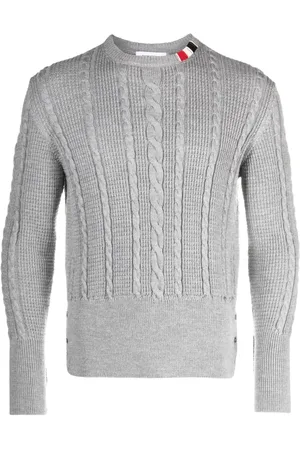 Thom Browne RWB-stripe cable-knit wool jumper