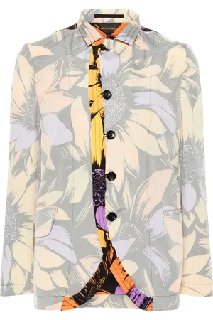 Comme des Garçons Floral crepe blazer
