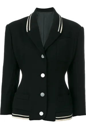 Jean Paul Gaultier Stripe trim fitted jacket