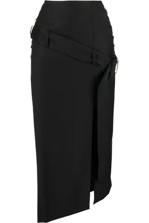 MATÉRIEL by Aleksandre Akhalkatsishvili Asymmetric belted midi skirt