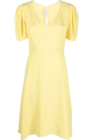 Marni V-neck flared dress