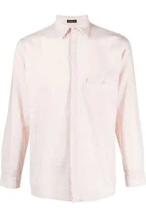 VERSACE 1970s cutaway collar shirt