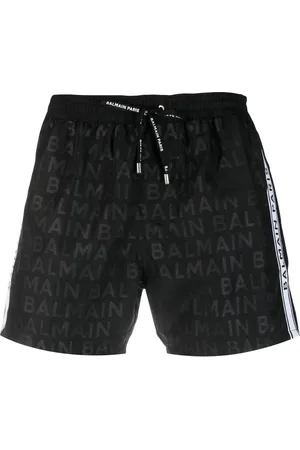 Balmain Logo-print drawstring swim shorts