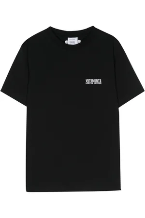 Vetements Logo-embroidered cotton T-shirt