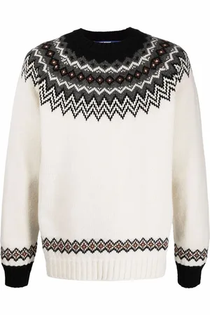JUNYA WATANABE Fair isle intarsia-knit wool jumper