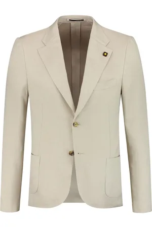 LARDINI Brooch-detail single-breasted blazer