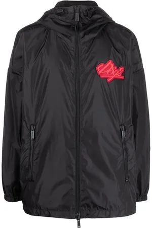 Dsquared2 Chest logo-patch hooded jacket