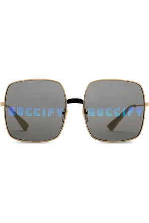 Gucci Rectangular-frame sunglasses
