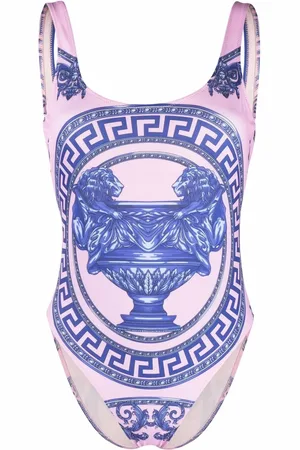 VERSACE Greek Key-print swimsuit