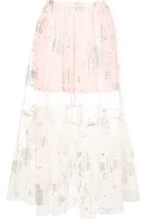 Macgraw Sequin-embellished sheer tulle skirt