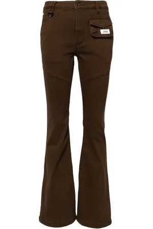 Izzue Logo patch flared trousers