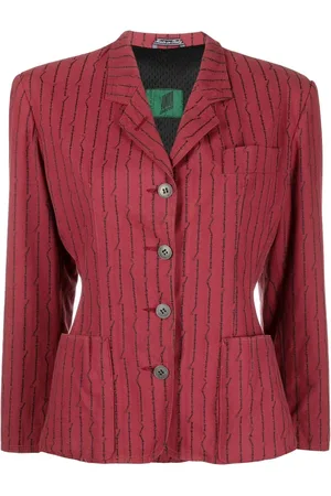 Jean Paul Gaultier 1980s graphic-pinstripe blazer