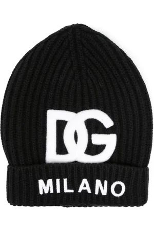 Dolce & Gabbana Raised-logo ribbed beanie